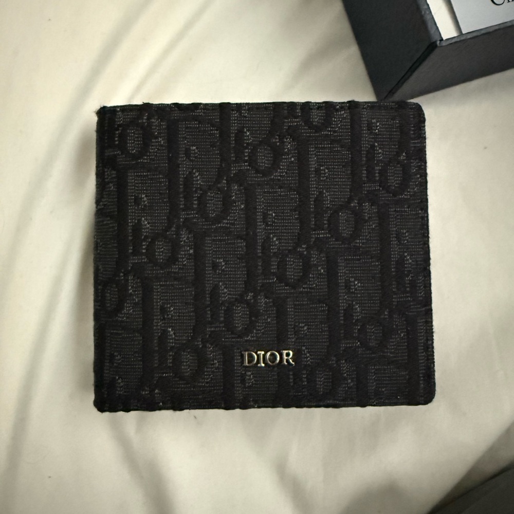 Dior Black Key Card Holder Monogram Design